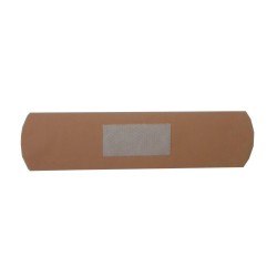 Plastic adhesive bandages, beige, 2 x 7.5 cm (3/4" x 3"), 25/box.