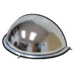 Miroir convexe en demi-dôme, en acrylique, pour vue à 180 degrés dans une intersection en T.