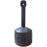 Smoker's Cease-Fire cigarette receptacle, black polyethylene with galvanized steel pail, capacity 4 US gal (15L). FM approved.