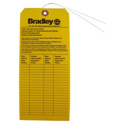 Carte d'inspection pour douche d'urgence