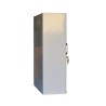 Wall-mounted metal first aid cabinet with acrylic door panel and lock with 2 keys.