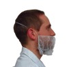 Beard net, white mesh (100/pkg).