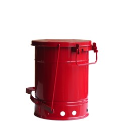 Bidon pour chiffons imbibés d'huiles ou solvants, 6 gallons, avec pédale, approuvé FM, UL, OSHA.