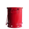 Container for oily or solvent-soaked rags, 10 gallons, with pedal, approved FM, UL, OSHA.