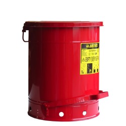 Bidon pour chiffons imbibés d'huiles ou solvants, 14 gallons, avec pédale, approuvé FM, UL, OSHA