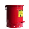 Container for oily or solvent-soaked rags, 14 gallons, with pedal, approved FM, UL, OSHA. 