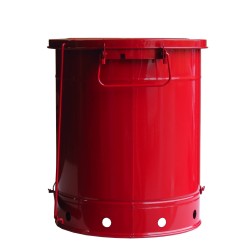 Bidon pour chiffons imbibés d'huiles ou solvants, 14 gallons, avec pédale, approuvé FM, UL, OSHA