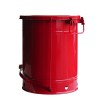 Bidon pour chiffons imbibés d'huiles ou solvants, 14 gallons, avec pédale, approuvé FM, UL, OSHA