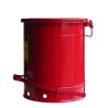 Container for oily or solvent-soaked rags, 14 gallons, with pedal, approved FM, UL, OSHA. 
