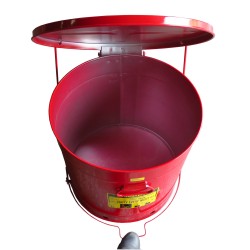 Bidon pour chiffons imbibés d'huiles ou solvants, 21 gallons, avec pédale, approuvé FM, UL, OSHA.