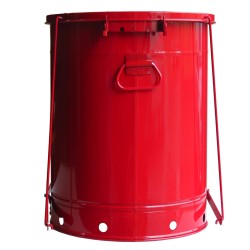 Bidon pour chiffons imbibés d'huiles ou solvants, 21 gallons, avec pédale, approuvé FM, UL, OSHA.