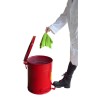 Container for oily or solvent-soaked rags, 10 gallons, with pedal, approved FM, UL, OSHA.