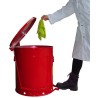 Container for oily or solvent-soaked rags, 21 gallons, with pedal, approved FM, UL, OSHA.