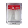 Clear water-resistant polycarbonate cover for  manual fire alarm pull station.