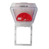 Clear water-resistant polycarbonate cover for  manual fire alarm pull station.