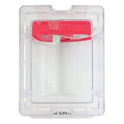 Couvercle Stopper II avec alarme locale et instructions en français pour station manuelle d'alarme incendie en surface