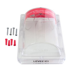 Couvercle Stopper II sans alarme locale, mais avec instructions en français pour station manuelle encastrée