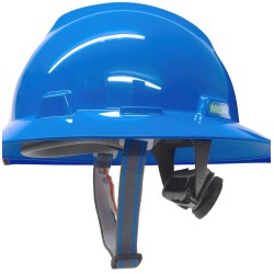 Mentonnière à 2 points en polyester élastique compatible avec la majorité des casques de sécurité MSA. Vendu à l'unité