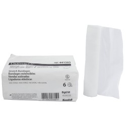 Non-sterile rolls of gauze bandage, 6 in x 12 ft, 6/box.