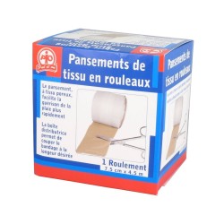 Elastic fabric bandage roll, 8 cm x 5 m (3.2 in x 16 ft), to cut as needed.