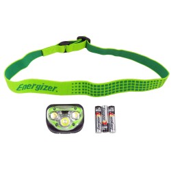 Energizer Vision HD+ hands-free headlight with four light modes and dimmable (max 225 lumens).