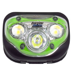 Lampe frontale mains libres Energizer Vision HD+ multifaisceau, à intensité réglable (max 225 lumens).