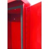 Surface-mounted outdoors steel fire cabinet for 30 lbs extinguishers.