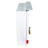 Steel box safety plan13 3/8 in W X 13 3/8 in H X 4 1/4 in. Fire safety plan box is made 18 gauge.