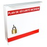 Boìte pour plan d'urgence 13 3/8 po L X 13 3/8 po H X 4 1/4 po P. Boîtier en acier sécuritaire et résistant aux intempéries. 