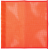 Drapeaux haute visibilité en maille de nylon orange fluo,18 po X 18 po, sans oeillets.
