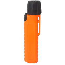 UK4AA-AS2 certified anti-explosion front switch flashlight with xenon bulb. Orange casing.
