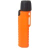 UK4AA-AS2 certified anti-explosion front switch flashlight with xenon bulb. Orange casing.