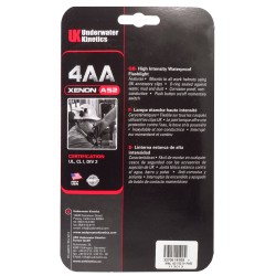 UK4AA-AS2 certified anti-explosion front switch flashlight with xenon bulb. Orange casing.