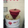 Safety drum funnels 32 in., whit flame arrestor.