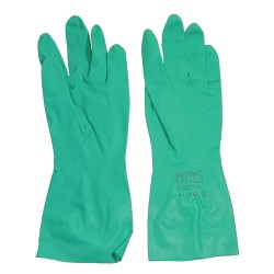 Gants de nitrile texturés et floqués à l'intérieur d’une longueur de 13 po et d’une épaisseur de 11 mils.