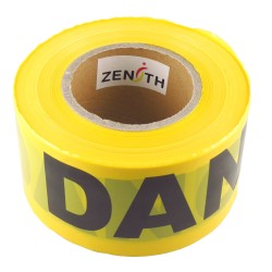 Yellow barricade tape, DANGER, 3 in X 1000 ft.