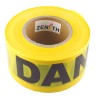 Yellow barricade tape, DANGER, 3 in X 1000 ft.