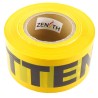 Yellow barricade tape, ATTENTION, 3 in X 1000 ft.