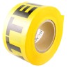 Yellow barricade tape, ATTENTION, 3 in X 1000 ft.