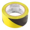 Ruban d'avertissement autocollant rayé noir et jaune, 2 po X 48 pi, (50 mm X 16 m).