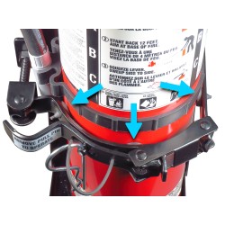 Rubber cushion for heavy-duty extinguisher hook for vehicles