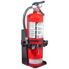 Box-type vehicle bracket for 5 lb portable fire extinguishers with 4 to 4 ½ inches in diameter
