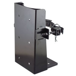 Box-type vehicle bracket for 10 lb portable fire extinguishers with 4 ¾ to 5 ¼ inches in diameter