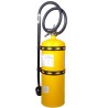 Amerex portable fire extinguisher with sodium chloride, 30 lbs, type D (sodium, potassium or magnesium fires), with wall hook