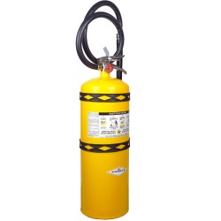 Amerex portable fire extinguisher with sodium chloride, 30 lbs, type D (sodium, potassium or magnesium fires), with wall hook