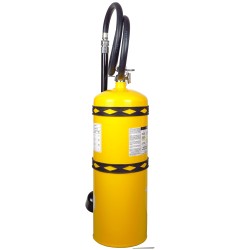 Amerex portable fire extinguisher with sodium chloride, 30 lbs, type D (sodium, potassium or magnesium fires), with wall hook
