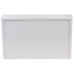 Enseigne avec pictogramme vert «personne qui court» pour sortie de secours, avec DEL, boîtier en métal, sans batterie