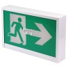 Green Running Man LED emergency exit sign, steel casing, no battery