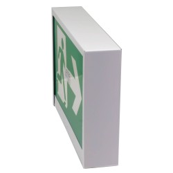 Green Running Man LED emergency exit sign, steel casing, no battery