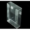 Clear acrylic glove box holder without bins for up to 3 glove boxes, for wall mounting or table mounting.